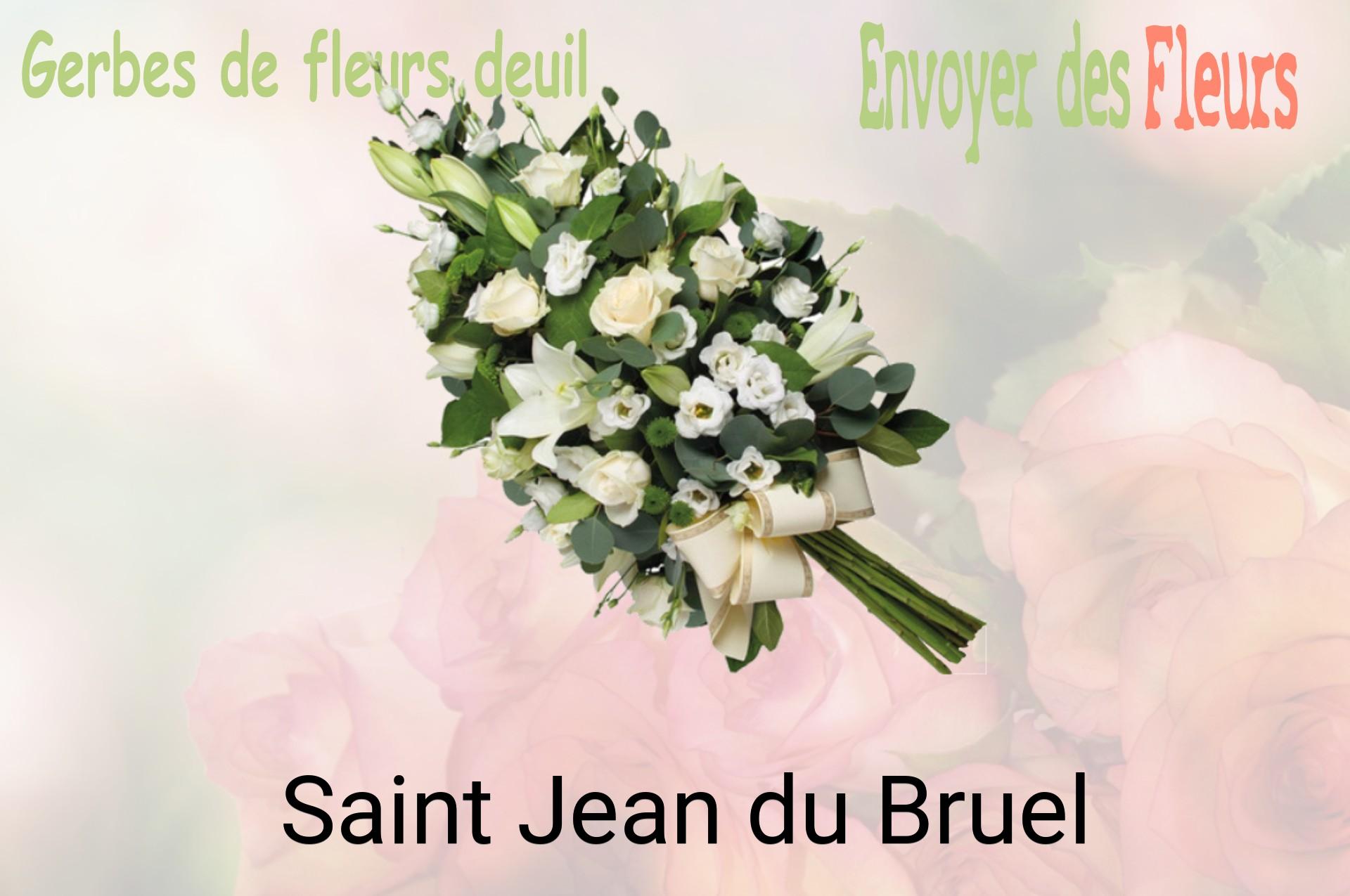 Gerbe de fleurs de deuil livrée à Saint-Jean-du-Bruel